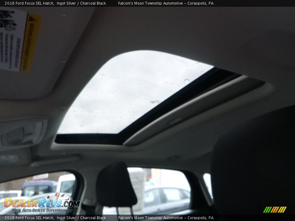 2018 Ford Focus SEL Hatch Ingot Silver / Charcoal Black Photo #13