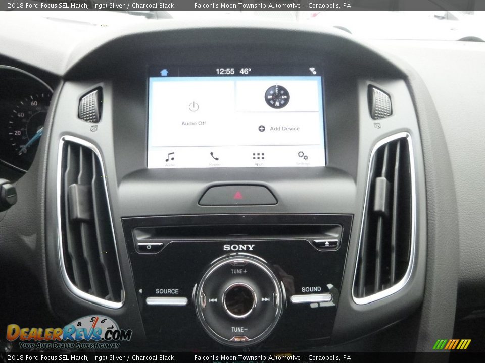 2018 Ford Focus SEL Hatch Ingot Silver / Charcoal Black Photo #14