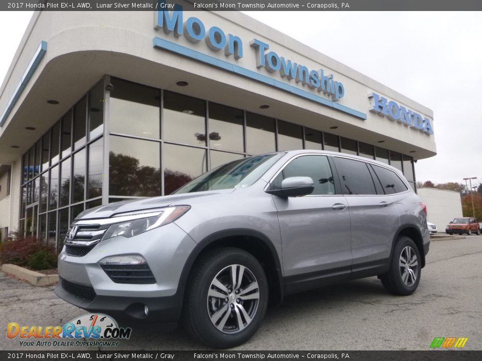 2017 Honda Pilot EX-L AWD Lunar Silver Metallic / Gray Photo #1