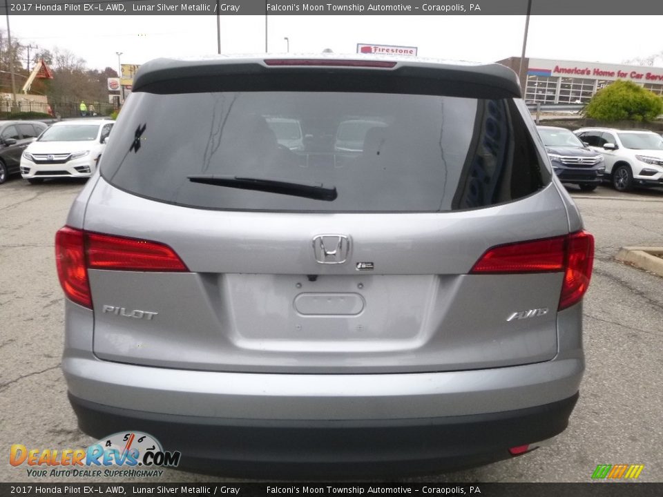 2017 Honda Pilot EX-L AWD Lunar Silver Metallic / Gray Photo #3
