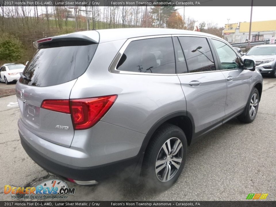 2017 Honda Pilot EX-L AWD Lunar Silver Metallic / Gray Photo #4