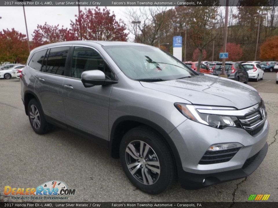2017 Honda Pilot EX-L AWD Lunar Silver Metallic / Gray Photo #5