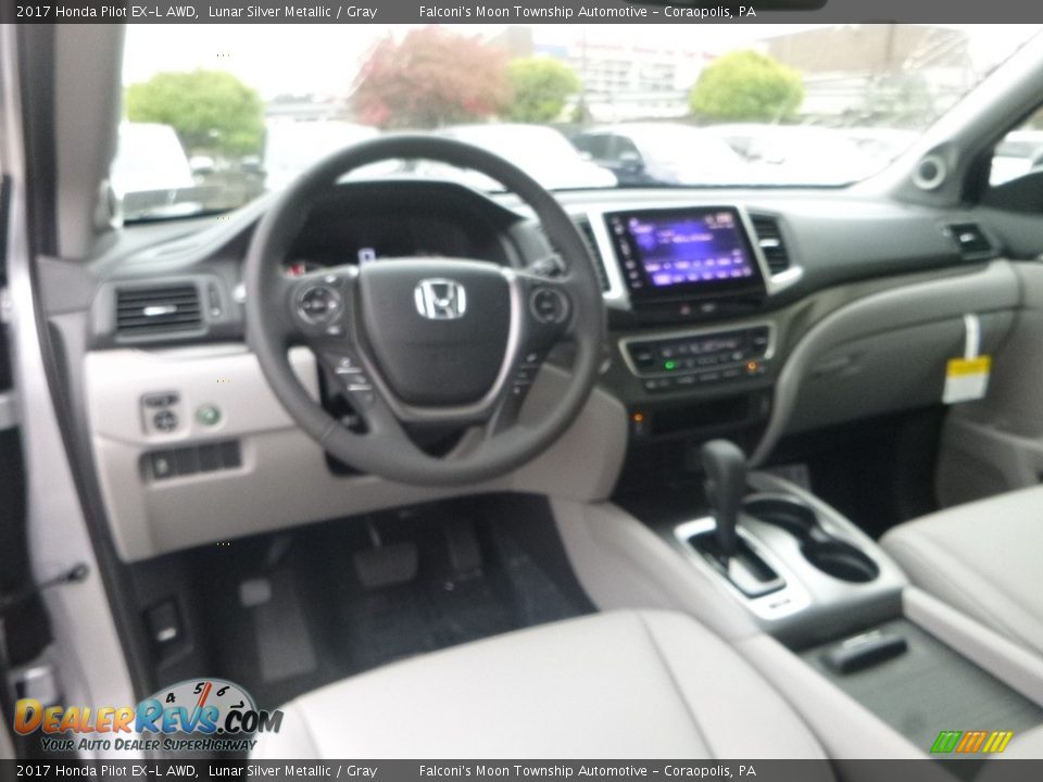 2017 Honda Pilot EX-L AWD Lunar Silver Metallic / Gray Photo #11