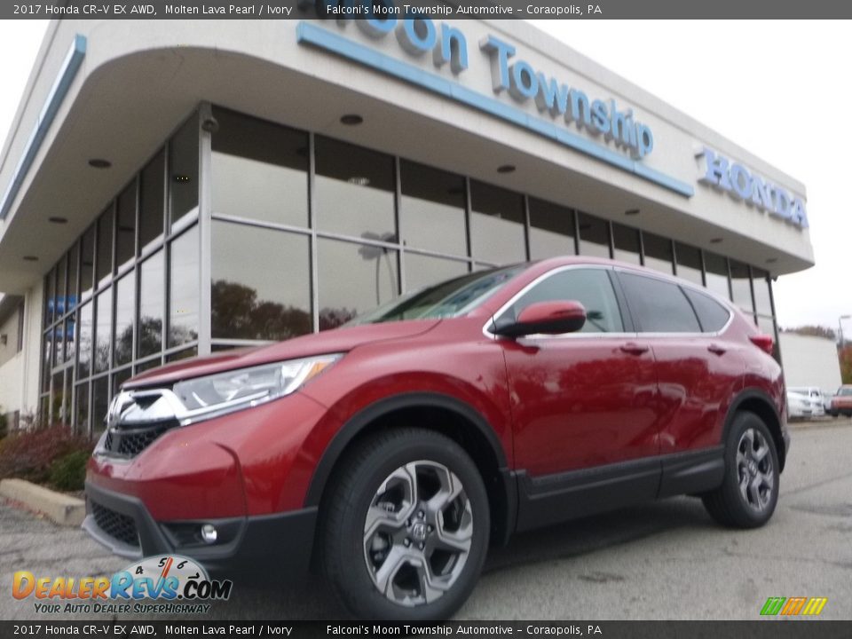 2017 Honda CR-V EX AWD Molten Lava Pearl / Ivory Photo #1