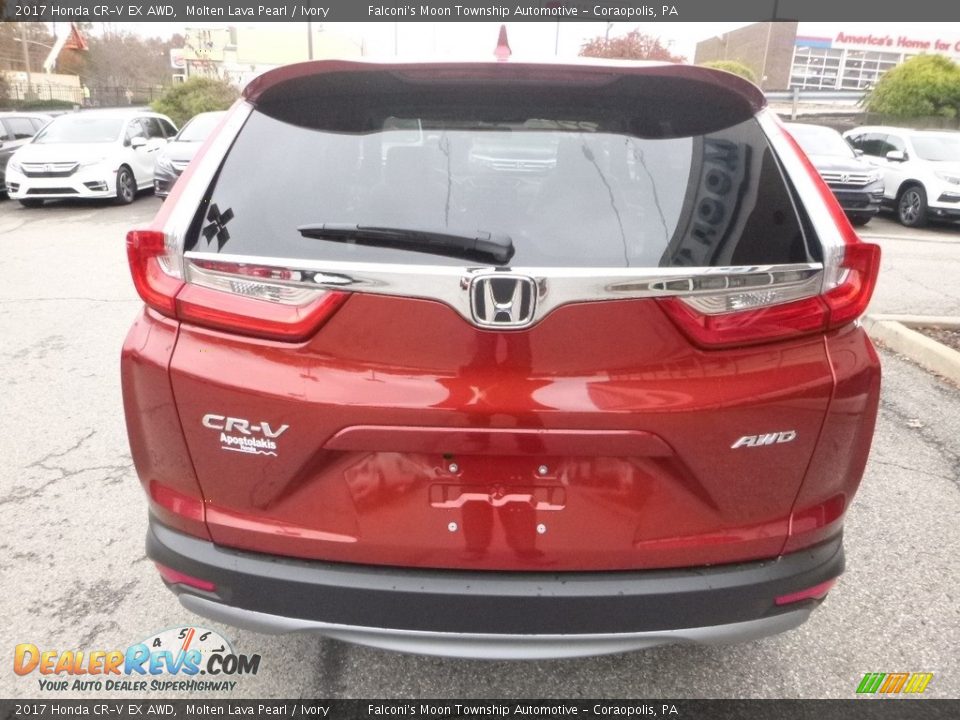 2017 Honda CR-V EX AWD Molten Lava Pearl / Ivory Photo #3