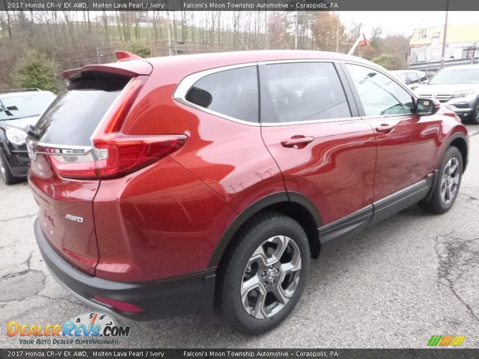 2017 Honda CR-V EX AWD Molten Lava Pearl / Ivory Photo #4