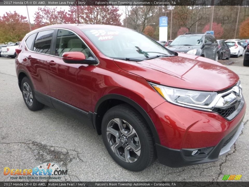 2017 Honda CR-V EX AWD Molten Lava Pearl / Ivory Photo #5