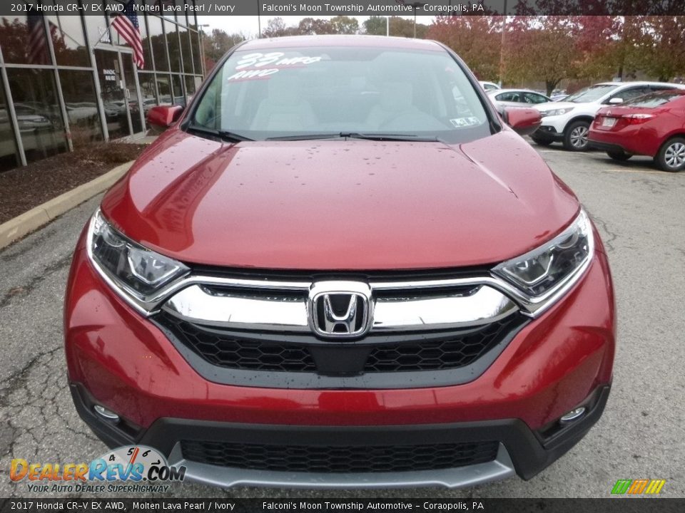 2017 Honda CR-V EX AWD Molten Lava Pearl / Ivory Photo #6