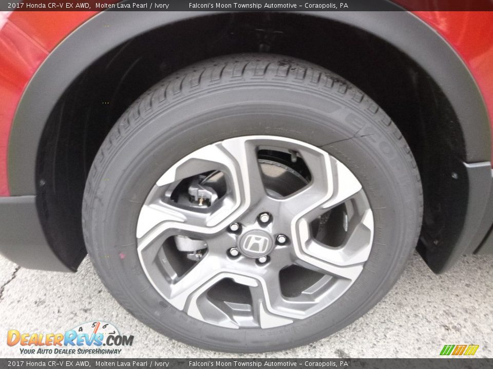 2017 Honda CR-V EX AWD Molten Lava Pearl / Ivory Photo #7