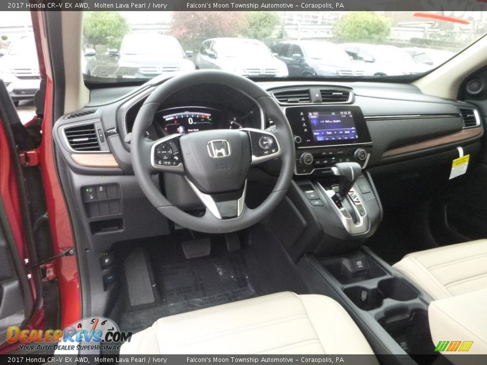 2017 Honda CR-V EX AWD Molten Lava Pearl / Ivory Photo #10
