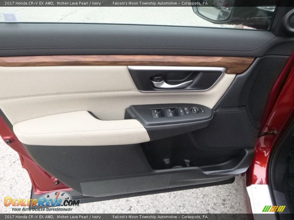 2017 Honda CR-V EX AWD Molten Lava Pearl / Ivory Photo #11