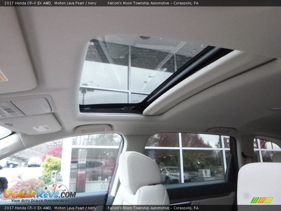 2017 Honda CR-V EX AWD Molten Lava Pearl / Ivory Photo #13