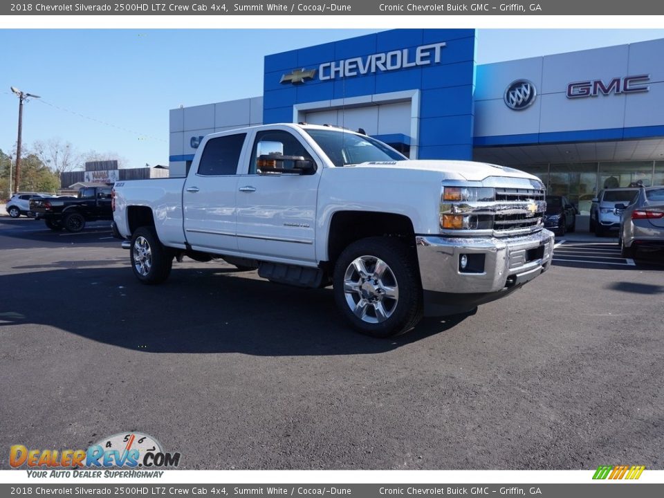 2018 Chevrolet Silverado 2500HD LTZ Crew Cab 4x4 Summit White / Cocoa/­Dune Photo #1