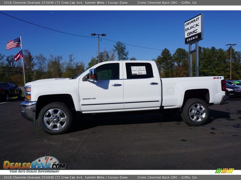 2018 Chevrolet Silverado 2500HD LTZ Crew Cab 4x4 Summit White / Cocoa/­Dune Photo #3