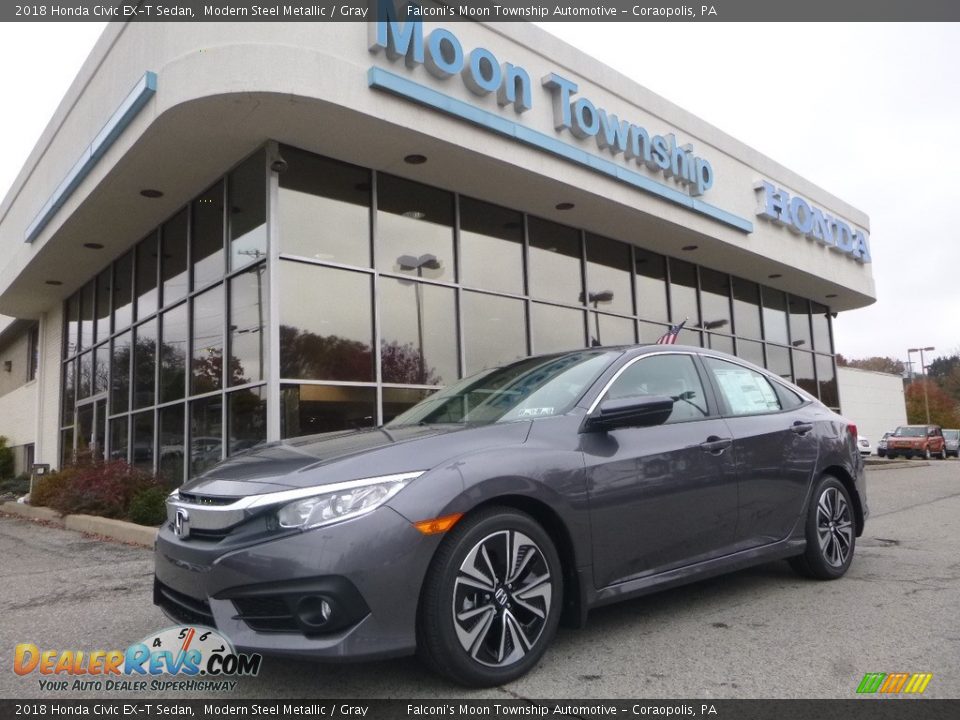 2018 Honda Civic EX-T Sedan Modern Steel Metallic / Gray Photo #1