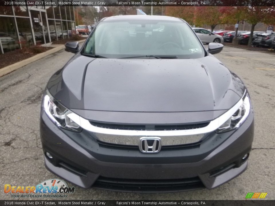 2018 Honda Civic EX-T Sedan Modern Steel Metallic / Gray Photo #6