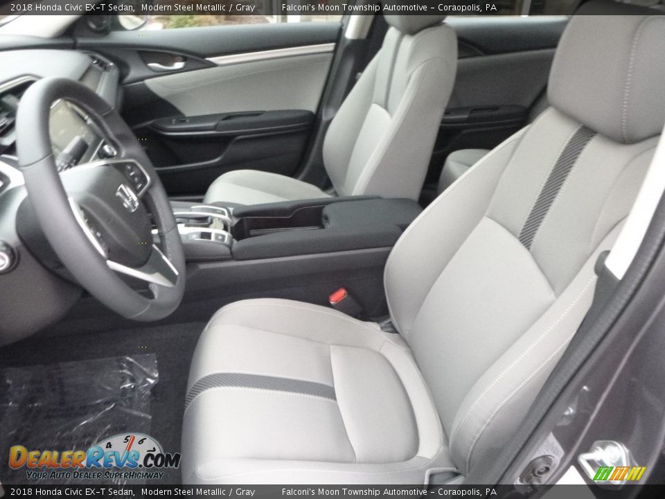 Gray Interior - 2018 Honda Civic EX-T Sedan Photo #8