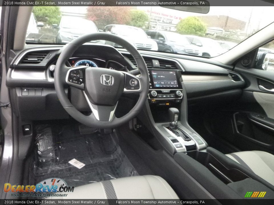 2018 Honda Civic EX-T Sedan Modern Steel Metallic / Gray Photo #10