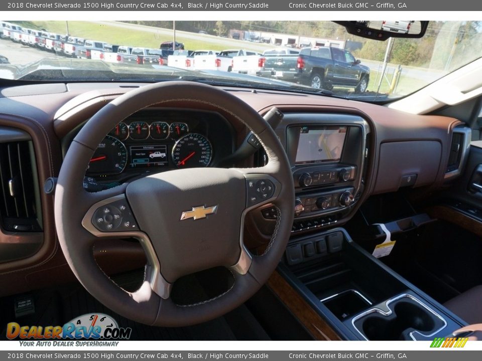 2018 Chevrolet Silverado 1500 High Country Crew Cab 4x4 Black / High Country Saddle Photo #11