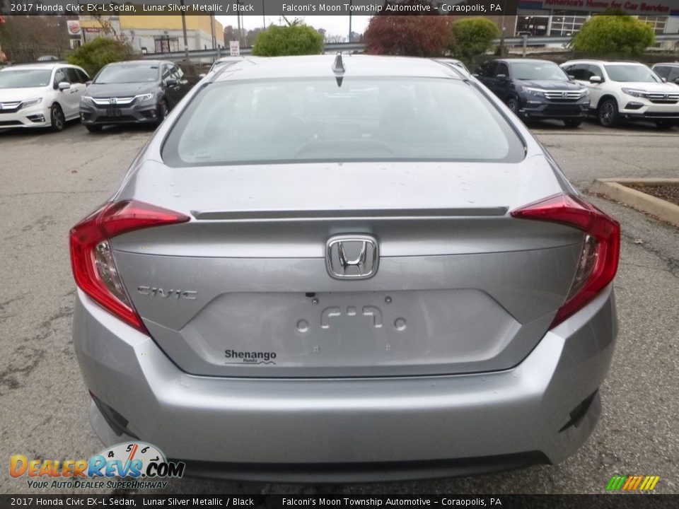2017 Honda Civic EX-L Sedan Lunar Silver Metallic / Black Photo #3