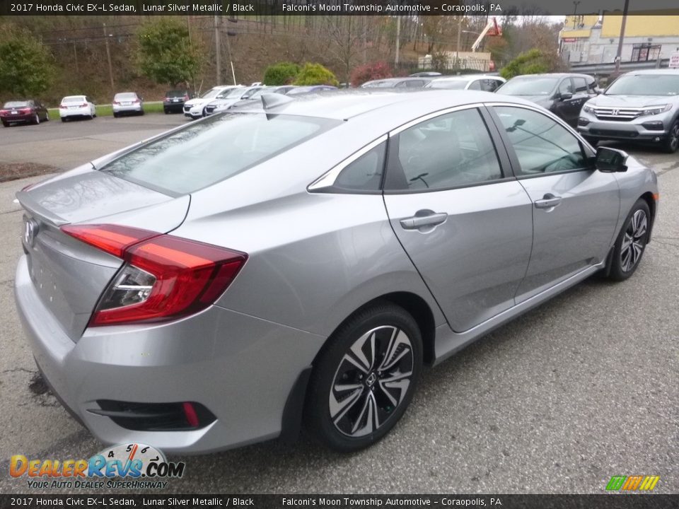 2017 Honda Civic EX-L Sedan Lunar Silver Metallic / Black Photo #4