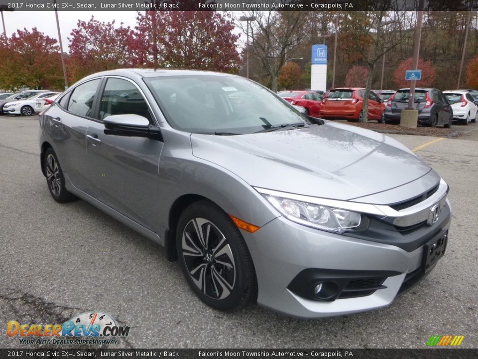 2017 Honda Civic EX-L Sedan Lunar Silver Metallic / Black Photo #5