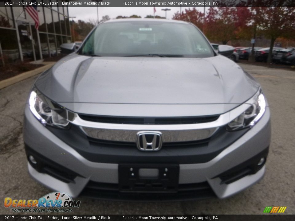 2017 Honda Civic EX-L Sedan Lunar Silver Metallic / Black Photo #6