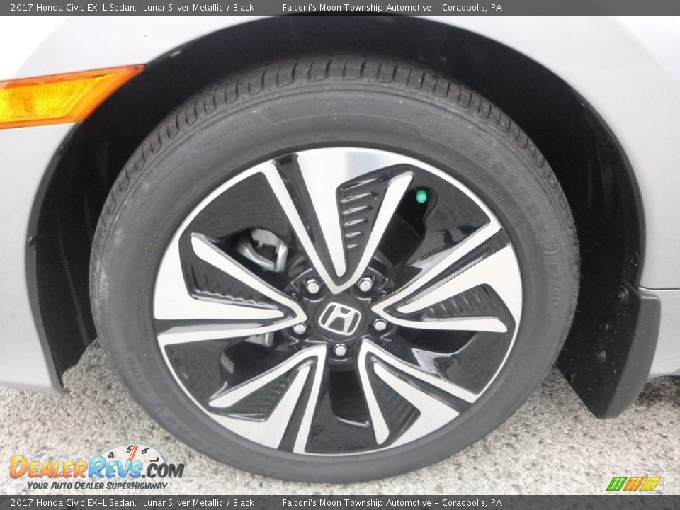 2017 Honda Civic EX-L Sedan Lunar Silver Metallic / Black Photo #7