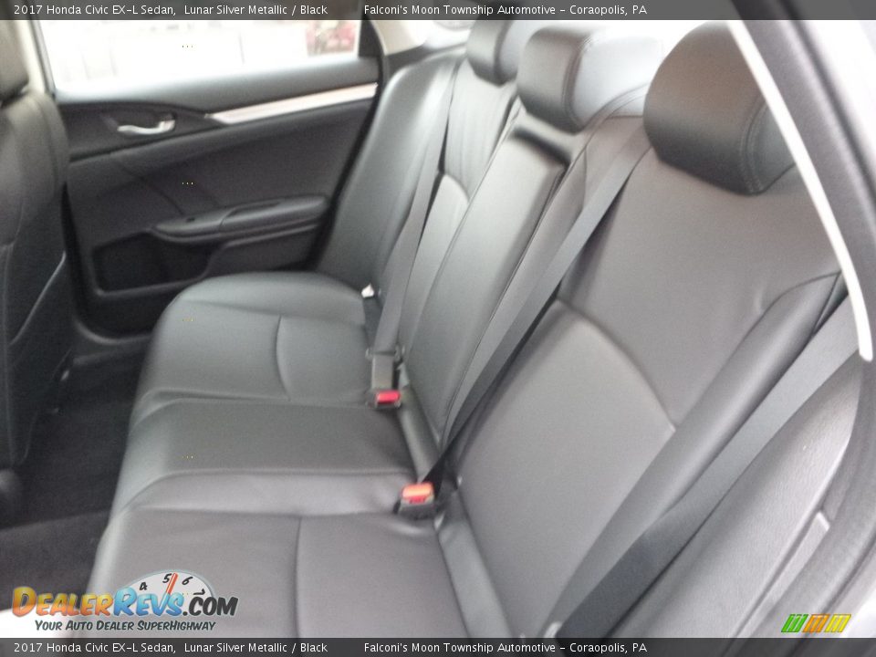2017 Honda Civic EX-L Sedan Lunar Silver Metallic / Black Photo #9