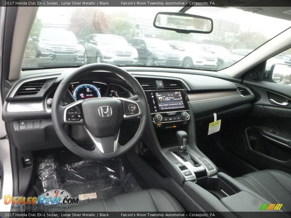 2017 Honda Civic EX-L Sedan Lunar Silver Metallic / Black Photo #10