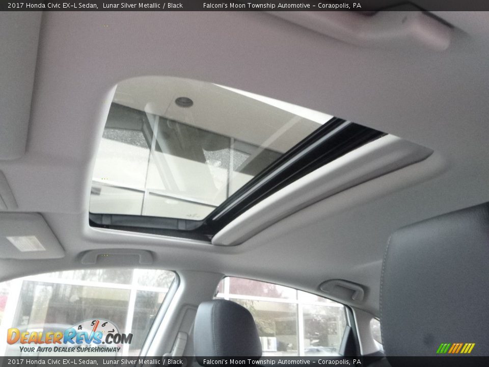 2017 Honda Civic EX-L Sedan Lunar Silver Metallic / Black Photo #13