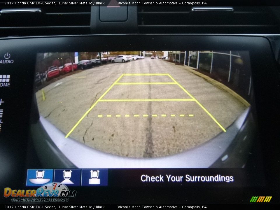 2017 Honda Civic EX-L Sedan Lunar Silver Metallic / Black Photo #15