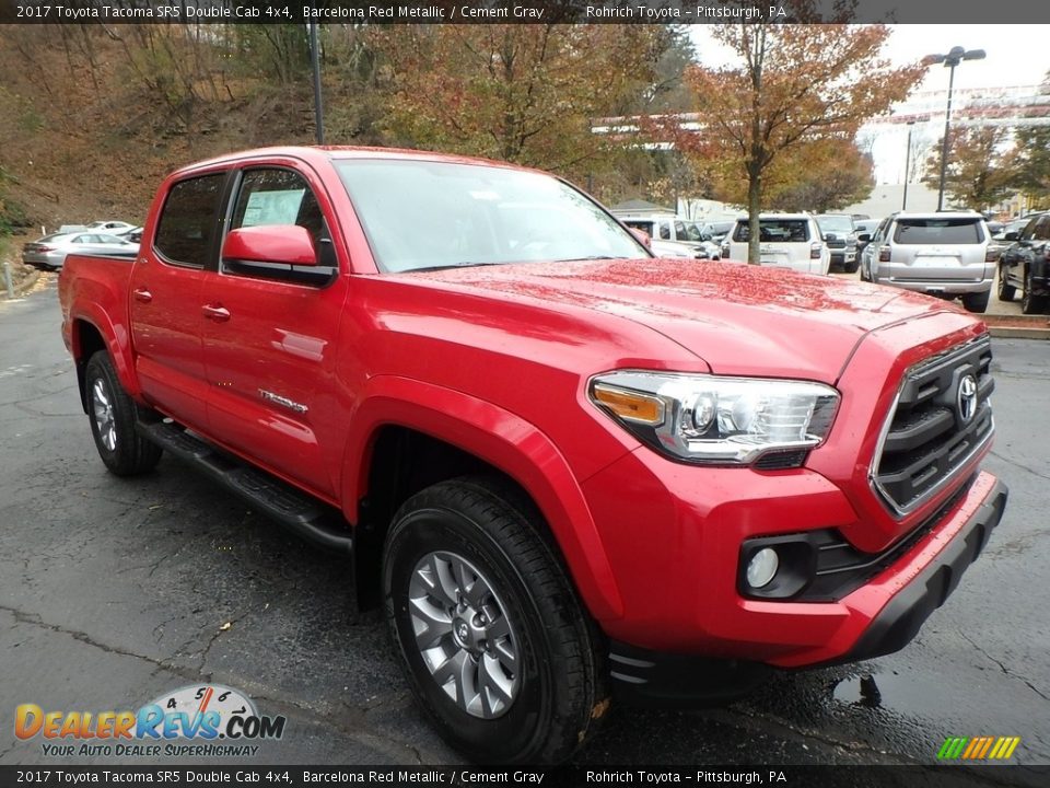 2017 Toyota Tacoma SR5 Double Cab 4x4 Barcelona Red Metallic / Cement Gray Photo #1