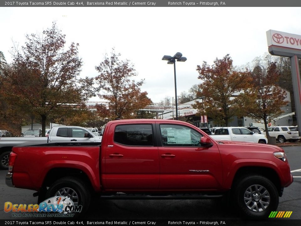 2017 Toyota Tacoma SR5 Double Cab 4x4 Barcelona Red Metallic / Cement Gray Photo #2