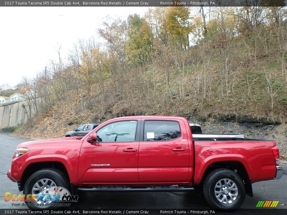 2017 Toyota Tacoma SR5 Double Cab 4x4 Barcelona Red Metallic / Cement Gray Photo #3