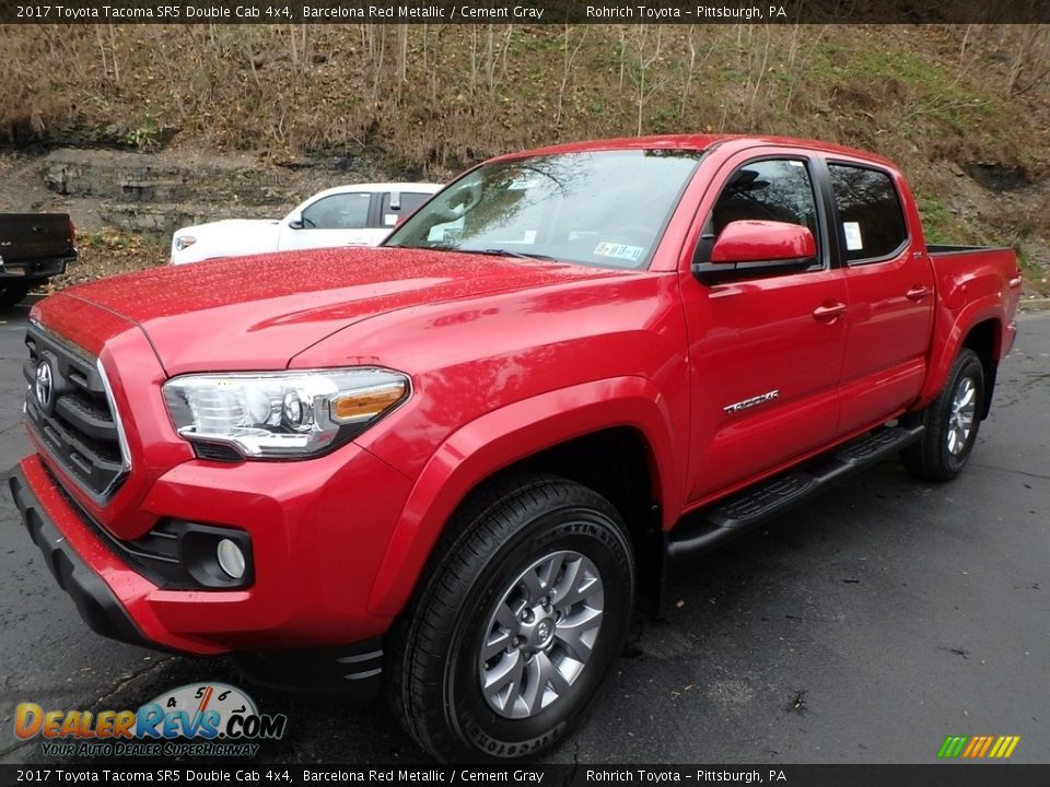 2017 Toyota Tacoma SR5 Double Cab 4x4 Barcelona Red Metallic / Cement Gray Photo #4