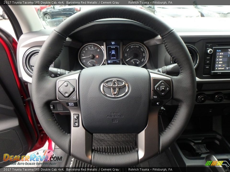 2017 Toyota Tacoma SR5 Double Cab 4x4 Barcelona Red Metallic / Cement Gray Photo #14
