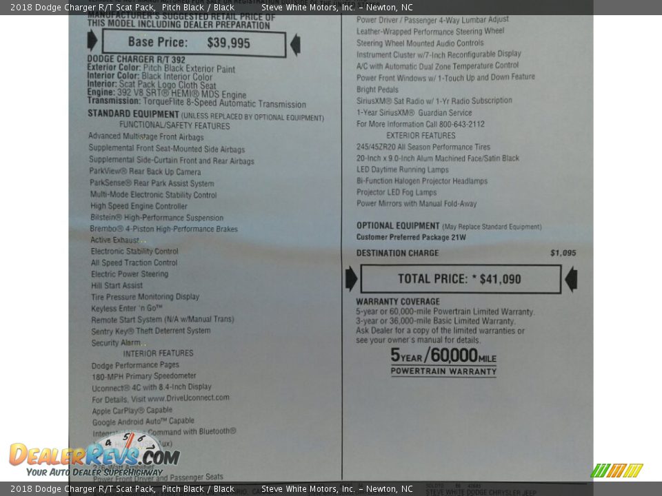 2018 Dodge Charger R/T Scat Pack Pitch Black / Black Photo #29