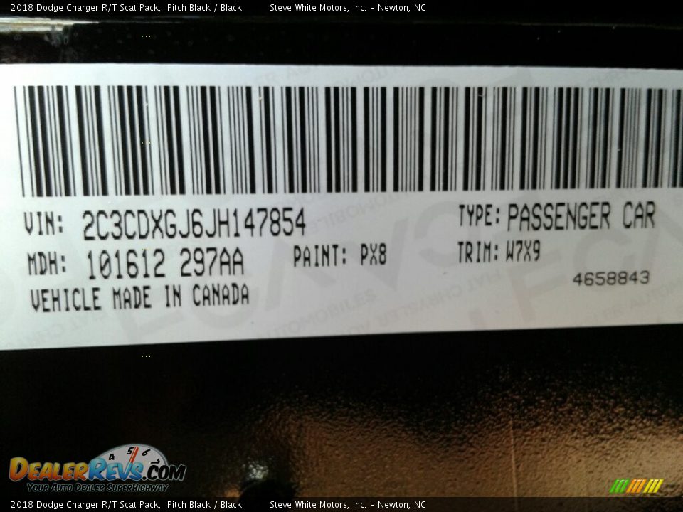 2018 Dodge Charger R/T Scat Pack Pitch Black / Black Photo #30