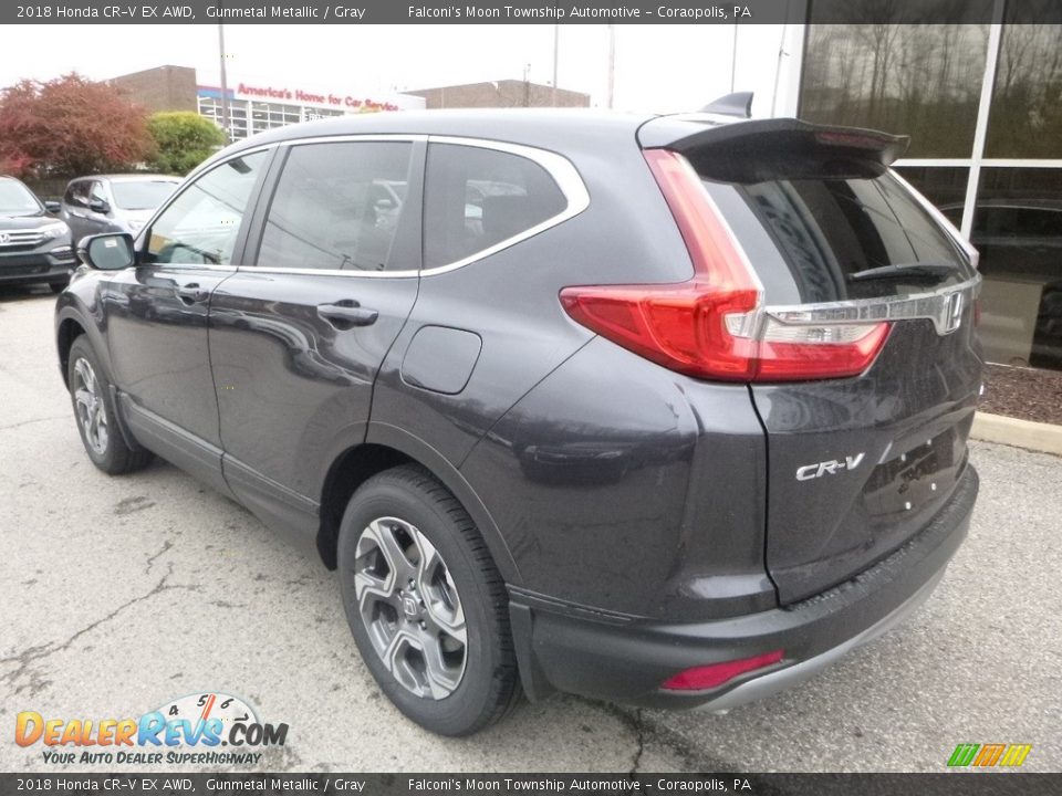 2018 Honda CR-V EX AWD Gunmetal Metallic / Gray Photo #2