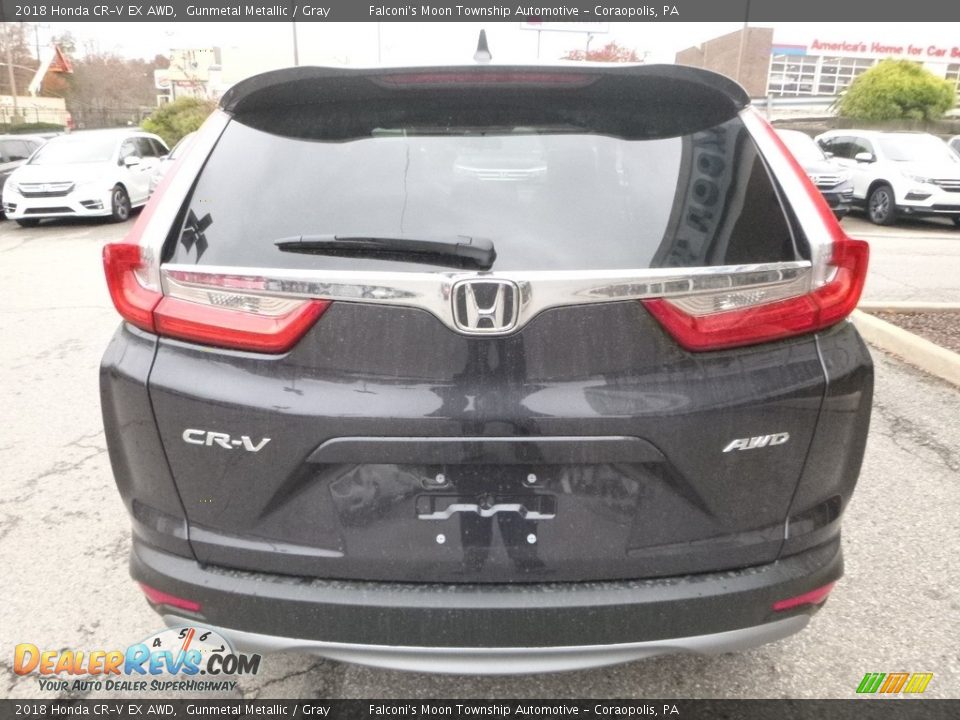 2018 Honda CR-V EX AWD Gunmetal Metallic / Gray Photo #3