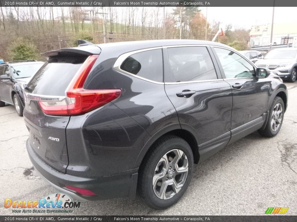 2018 Honda CR-V EX AWD Gunmetal Metallic / Gray Photo #4