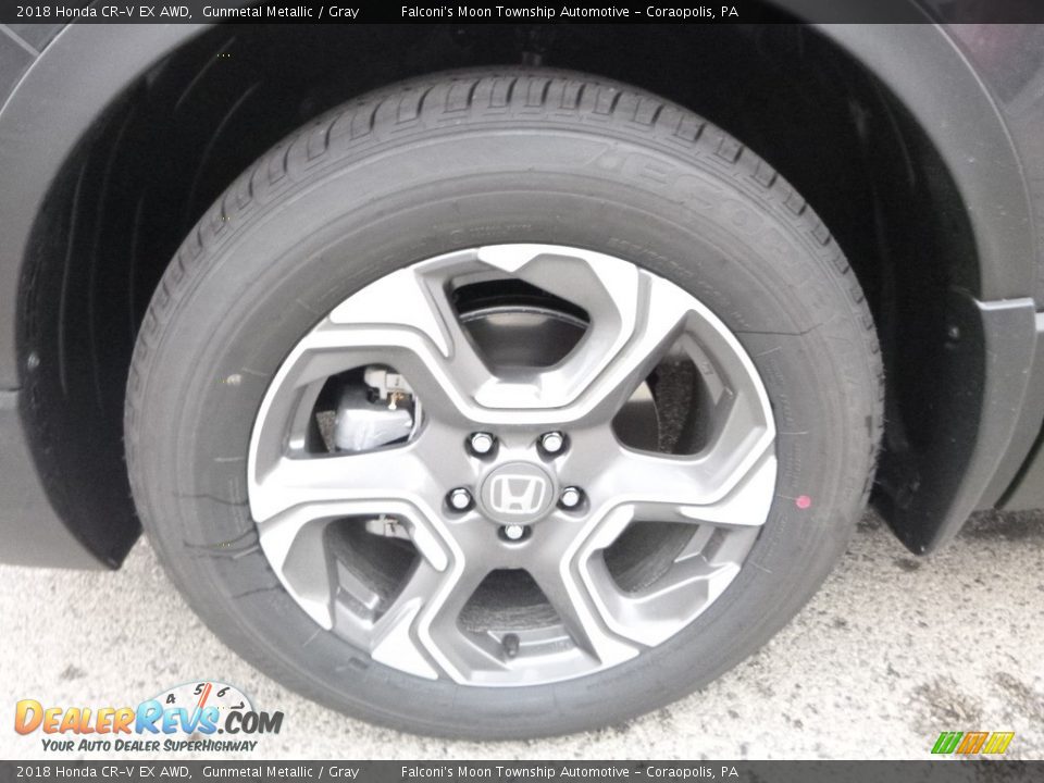 2018 Honda CR-V EX AWD Gunmetal Metallic / Gray Photo #7
