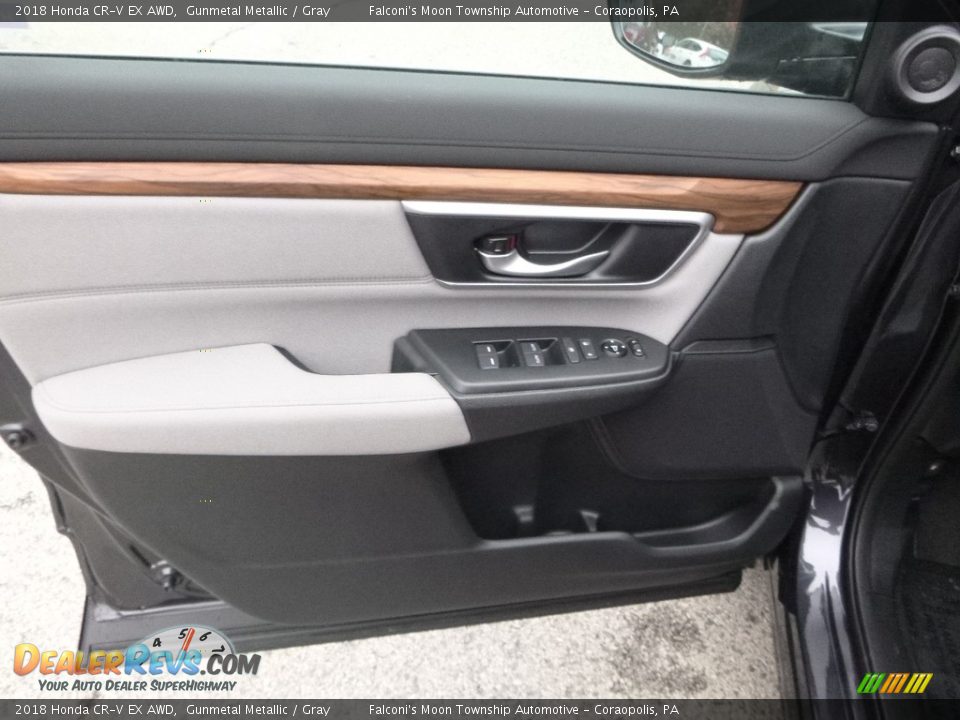 2018 Honda CR-V EX AWD Gunmetal Metallic / Gray Photo #11