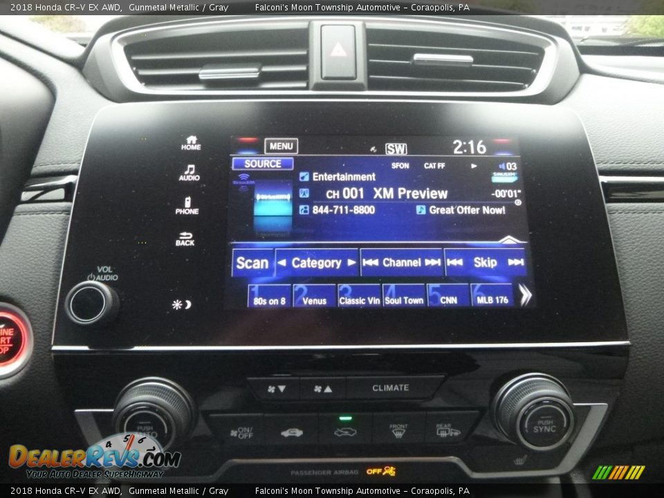 2018 Honda CR-V EX AWD Gunmetal Metallic / Gray Photo #14