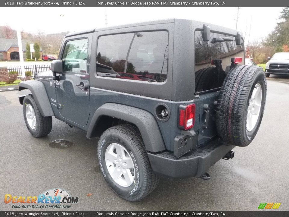 2018 Jeep Wrangler Sport 4x4 Rhino / Black Photo #3