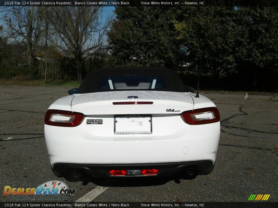 2018 Fiat 124 Spider Classica Roadster Bianco Gelato White / Nero Black Photo #8