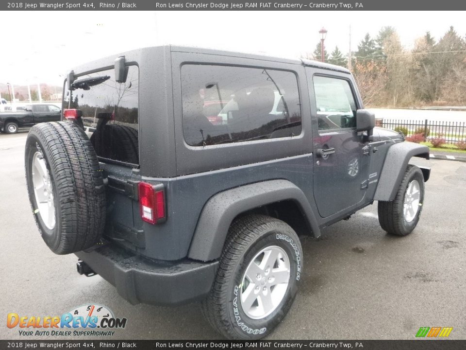 2018 Jeep Wrangler Sport 4x4 Rhino / Black Photo #5