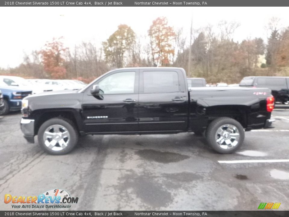 Black 2018 Chevrolet Silverado 1500 LT Crew Cab 4x4 Photo #2