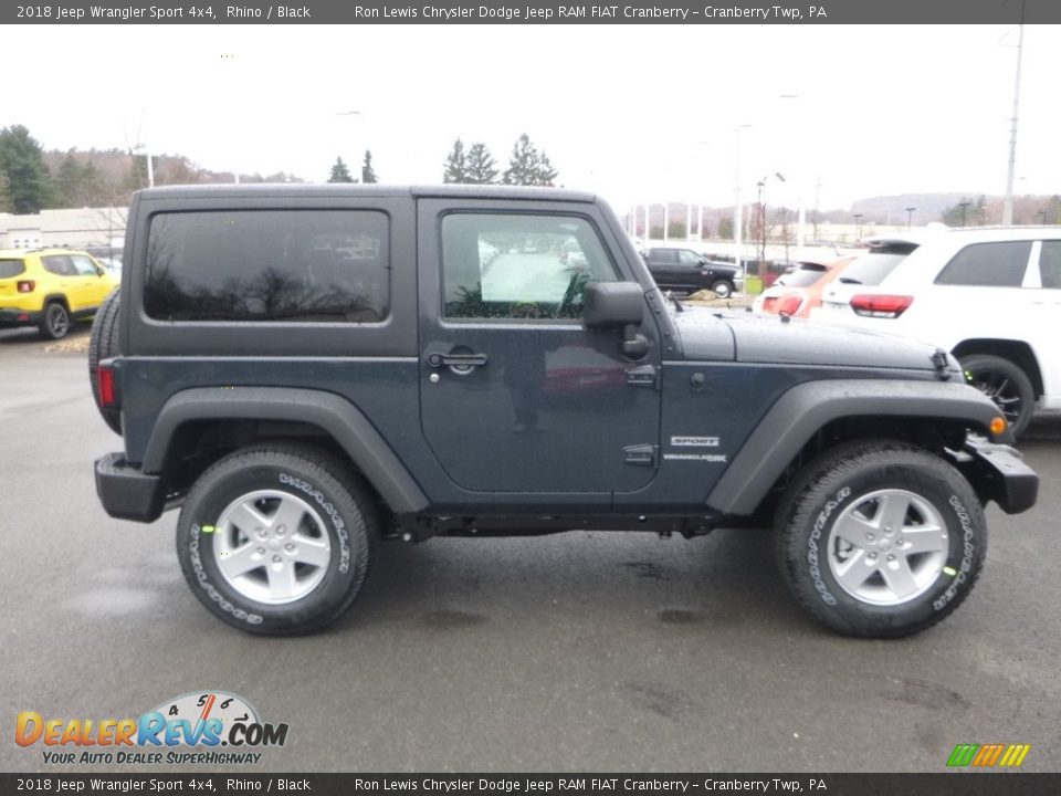 2018 Jeep Wrangler Sport 4x4 Rhino / Black Photo #6